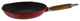 Chasseur 11" French Enameled Cast Iron Fry Pan With Wooden Handle, Red