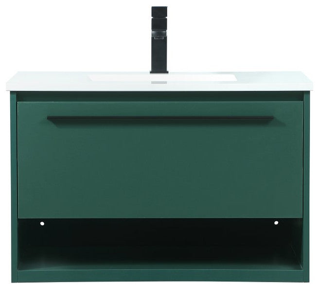 Rabi Single Bathroom Vanity, Green, 30"