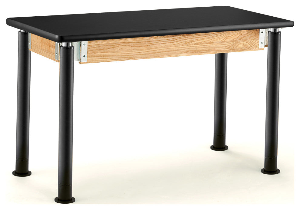 NPS Signature Science Lab Table, Black, HPL Top, 24x54x27-42