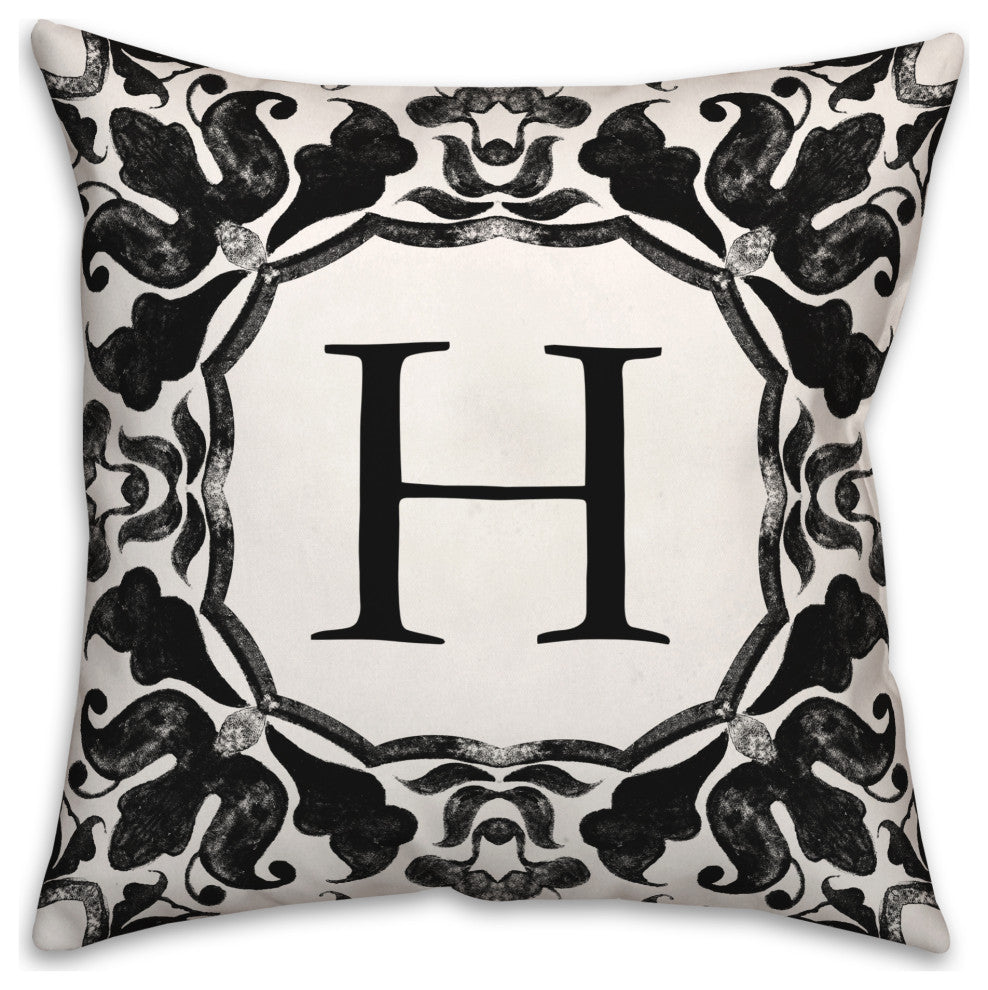 H Monogram 18x18 Indoor / Outdoor Pillow