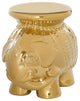 Safavieh Ceramic Elephant Stool, Gold