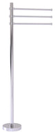 Towel Stand with 3 Pivoting 12" Arms, Polished Chrome