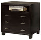 3 Drawer And 1 Open shelved Contemporary Media Chest, Espresso Brown