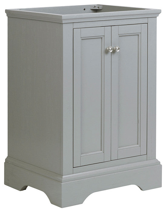 Windsor Gray Textured Traditional Bathroom Cabinet, 24"