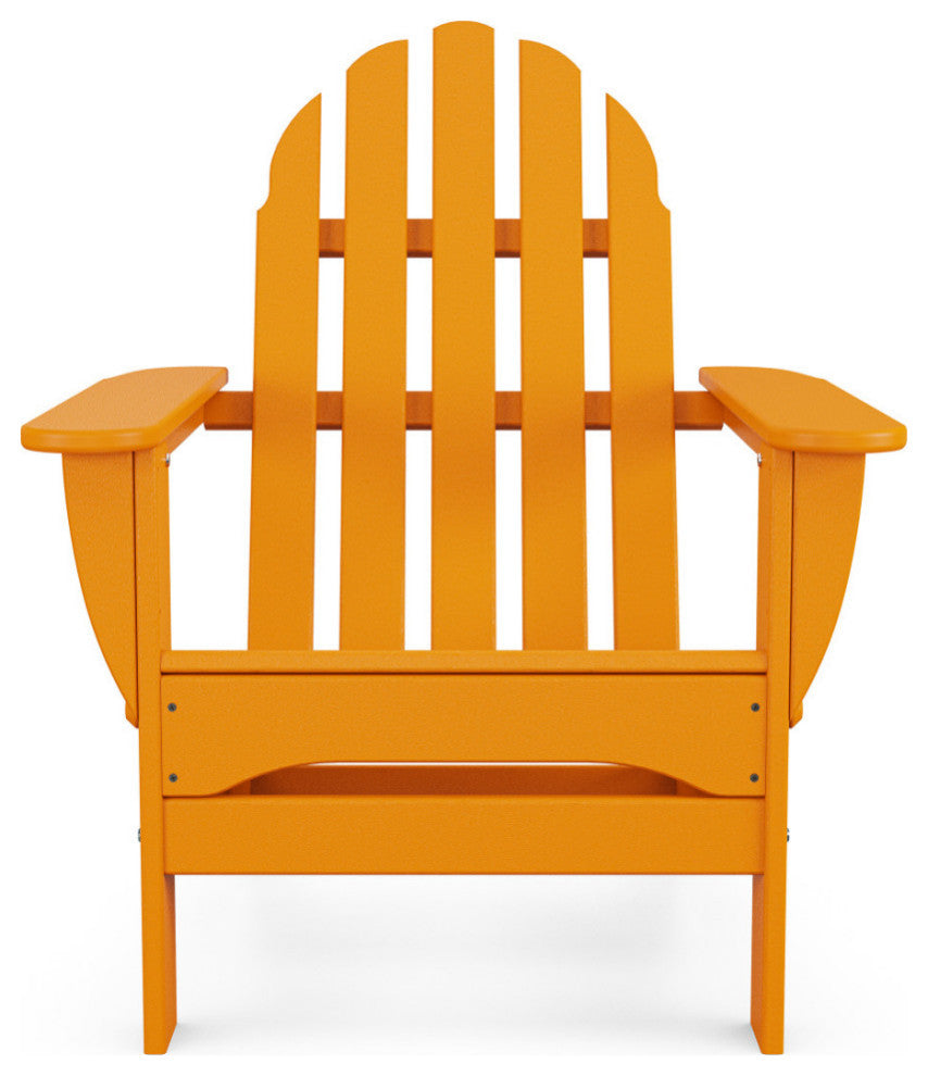 Polywood Classic Folding Adirondack Chair, Tangerine