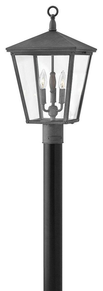 Hinkley Trellis Medium Post Top Or Pier Mount Lantern, Aged Zinc