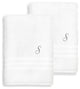 Denzi Bath Sheets With Monogrammed Letter, Set of 2, S