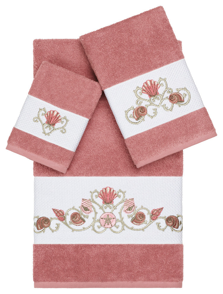 Bella 3 Piece Embellished Towel Set
