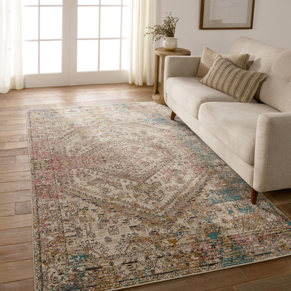 Vibe Armeria Outdoor Medallion Multicolor/Ivory Rug 9'6"X12'7"