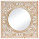 Ornate Carved Wood Wall Mirror 23.25"