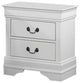 Benzara BM174486 Wooden Night Stand With 2 Spacious Drawers White