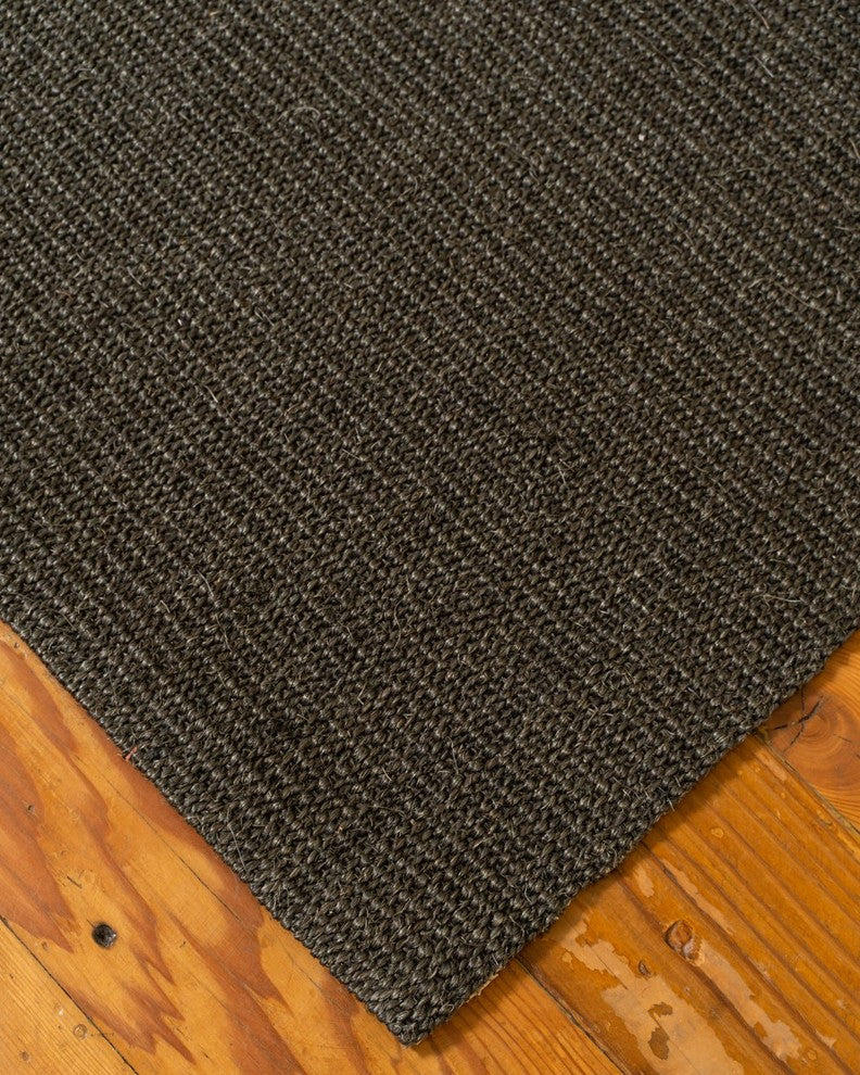 Natural Area Rugs 100% Recycled Fiber Kenning Black Sisal Rug (9' x 12')