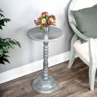 Butler Pedestal Accent Table, Artifacts