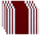 Big And Bold Stripe, Decorative Placement, Set of 4, Red