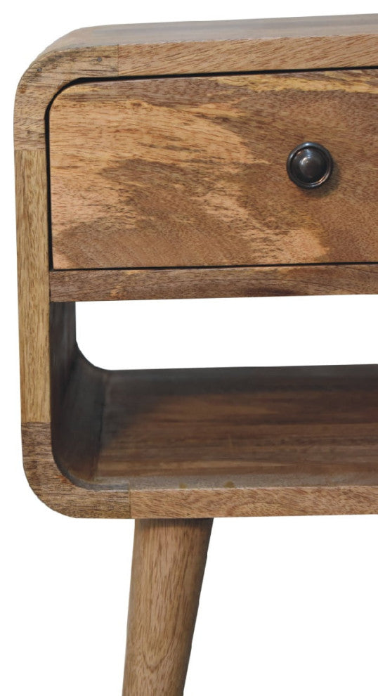 Mini Oak-ish Curve Lower Nightstand