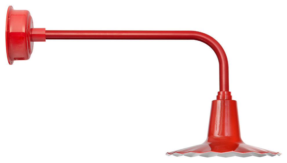 16" Iris LED Wall Sconce Light With Traditional Arm, Red