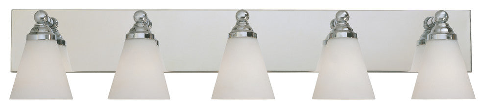 Hudson 5-Light Bath Bar, Chrome