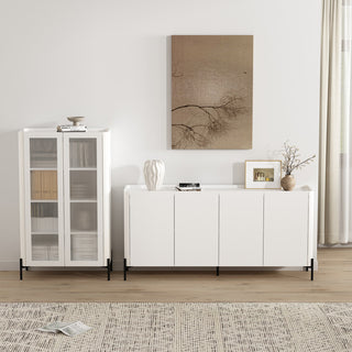 Manhattan Comfort 2-Piece Abbey Bookcase and Sideboard
