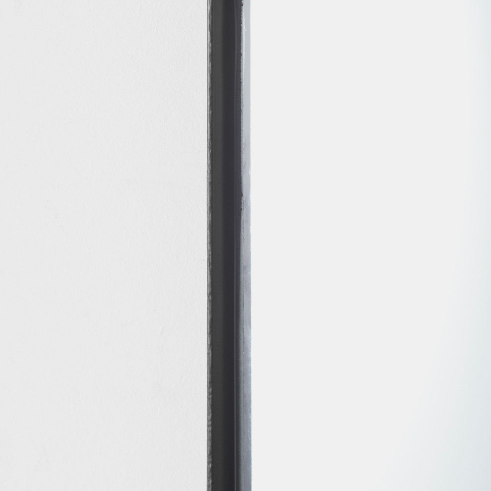Collie Black Metal Frame With Hanger Trapezoid Mirror