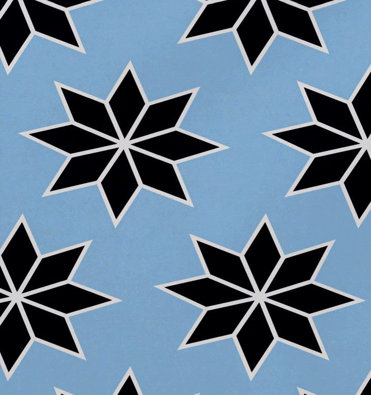 Decorative Holiday Placemat, Set of 4 Geometric, Light Blue