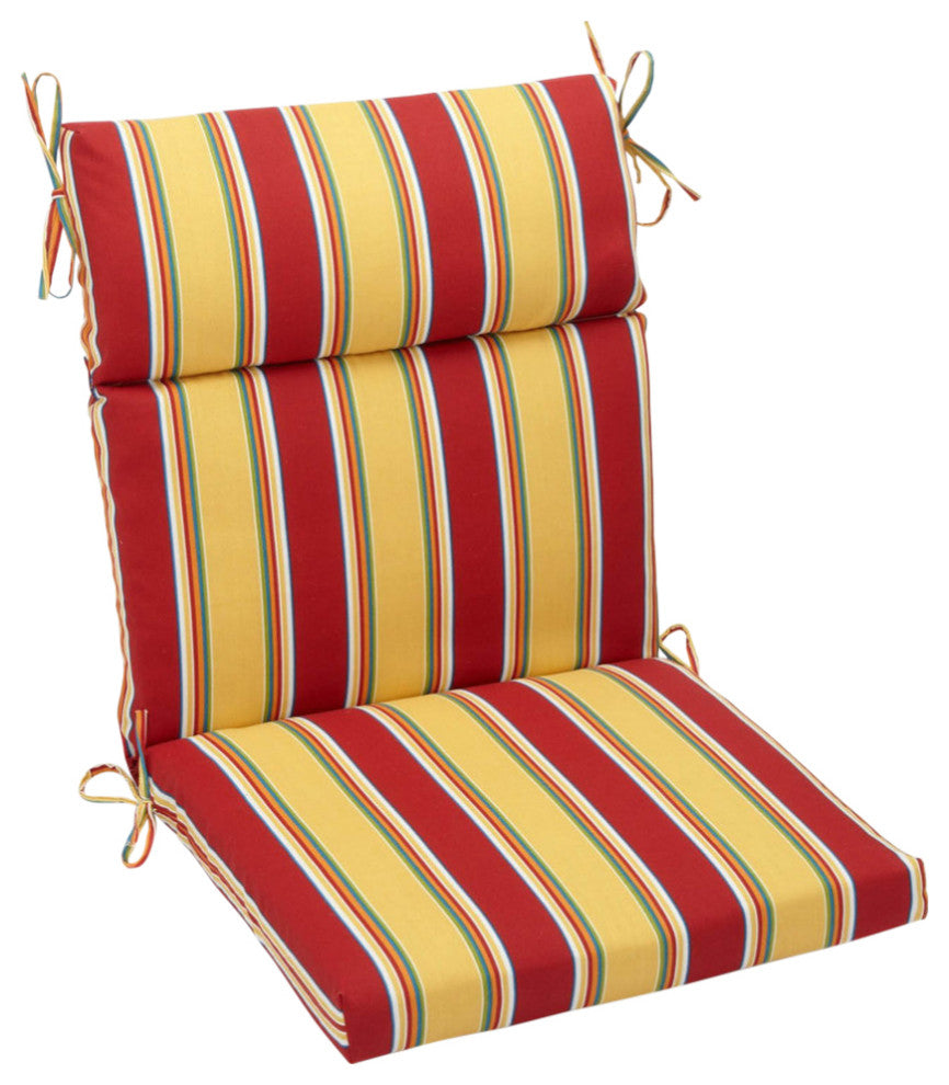 22"x45" Spun Polyester Squared Seat/Back Chair Cushion, Haliwell Multi