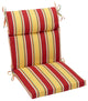 22"x45" Spun Polyester Squared Seat/Back Chair Cushion, Haliwell Multi