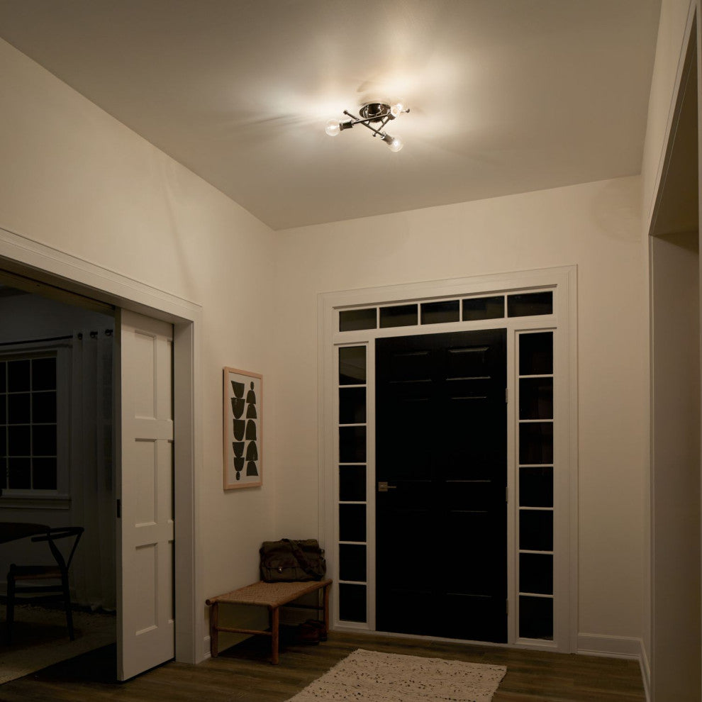 Kichler Armstrong 3 Light Flush Mount, Chrome