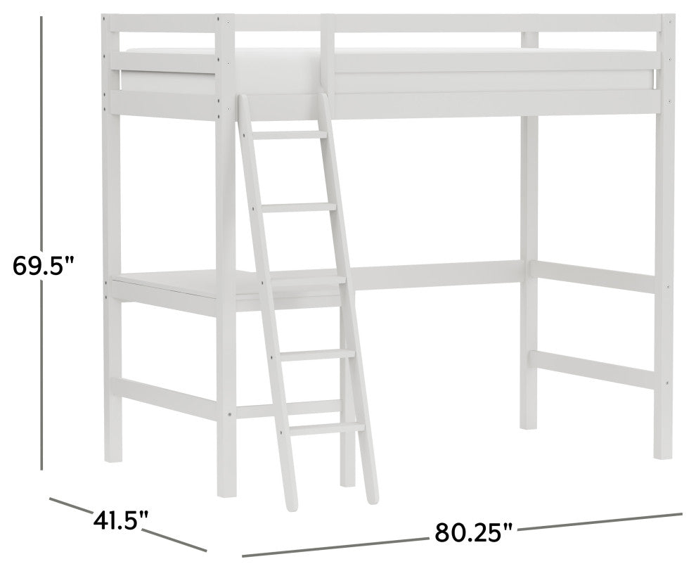 Hillsdale Caspian Twin Loft Bed, White