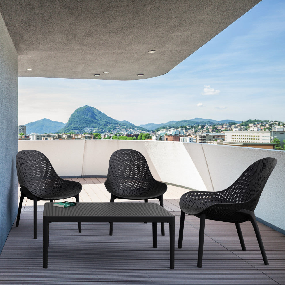Compamia Sky Lounge Chair, Set of 2, Black