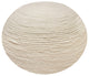 Ellie Round Pouf in Ivory Wool With Polyester Filling