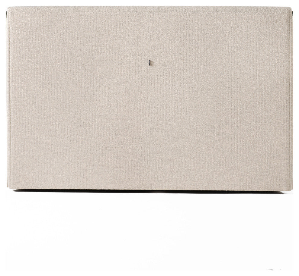 Valhalla Contemporary White Fabric Bed, Eastern King