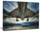 "Plane Over Beach and Sea" Seashore Photography Canvas Print, 40"x30"