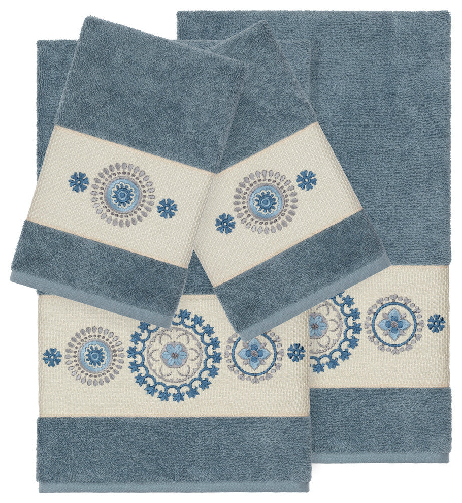 Isabelle 4 Piece Embellished Towel Set
