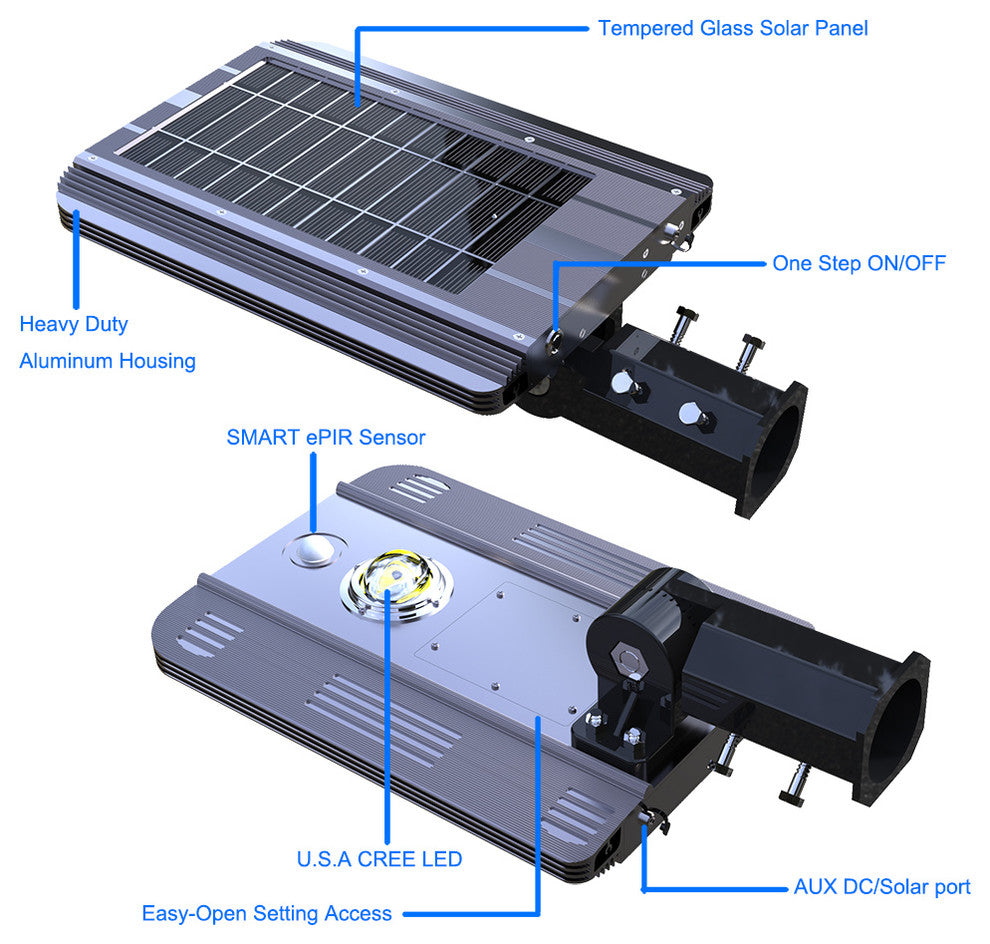 EE800W-AI 5th Gen Solar Hybrid Microgrid LED Street Light Series, 10 Watt