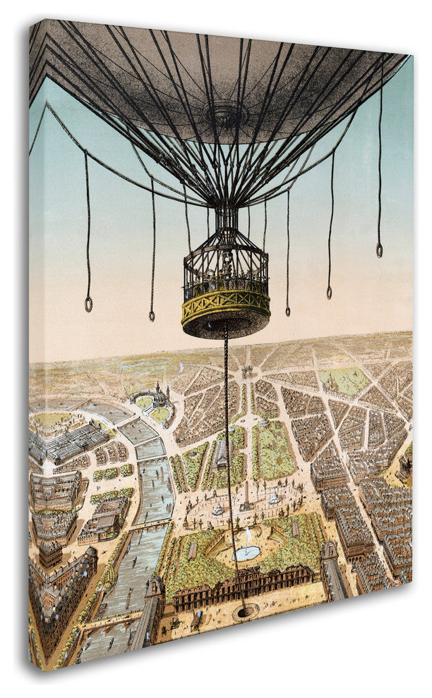 Vintage Apple Collection ''Panorama De Paris'' Canvas Art, 19x14