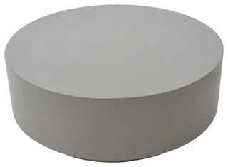 Rome 40" Round Concrete Coffee Table, Space Grey