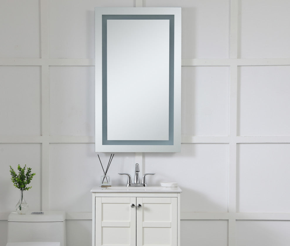 LED Hardwired Mirror Rectangle W24"H40" Dimmable 3000K