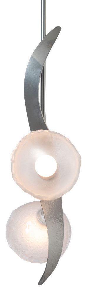 Mika 2-Light Pendant, Sterling