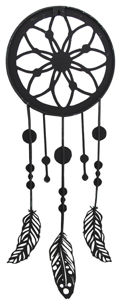 Rustic Laser Cut Distressed Metal Dream Catcher Wall Hanging GN