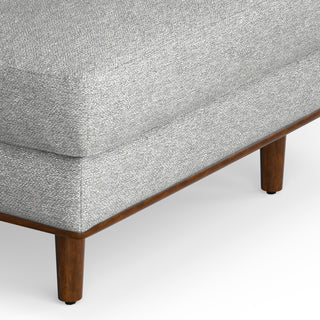 Morrison Mid Century Left Sectional Wide Sofa Tightly Woven Performance Fabric, Mist Grey