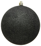 Vickerman N591084Dg 4" Gunmetal Glitter Ball Ornament, 6 Per Bag