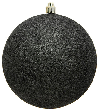Vickerman N591084Dg 4" Gunmetal Glitter Ball Ornament, 6 Per Bag