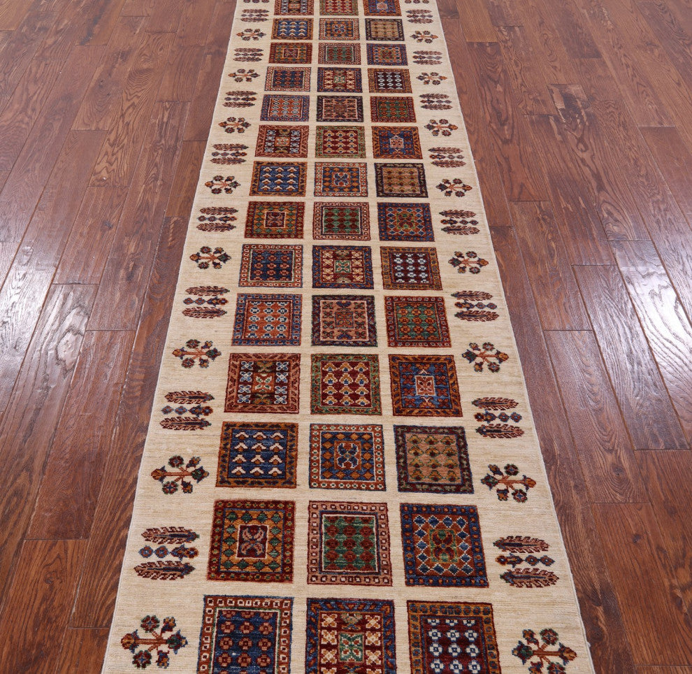 Runner Persian Garden Design Handmade Wool Rug 2' 10" X 10' 4" Q11239