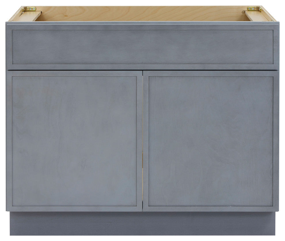 Vanity Art Birch Plywood Single Base Storage Cabinet, Smoky Gray, 39"