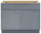 Vanity Art Birch Plywood Single Base Storage Cabinet, Smoky Gray, 39"