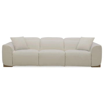 Divani Casa Hagerty - Modern Off-White Fabric Sofa With 2 Power Recliners