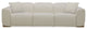Divani Casa Hagerty - Modern Off-White Fabric Sofa With 2 Power Recliners