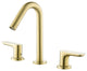Double Handle Deck Mounted Bathroom Sink Faucet, Brushed Gold