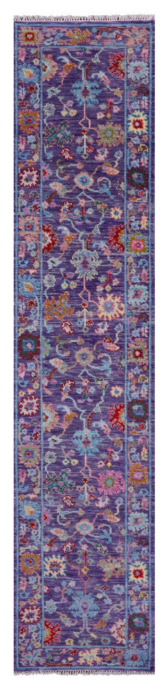 Runner Turkish Oushak Handmade Wool Rug 2' 8" X 12' 9" - Q15927