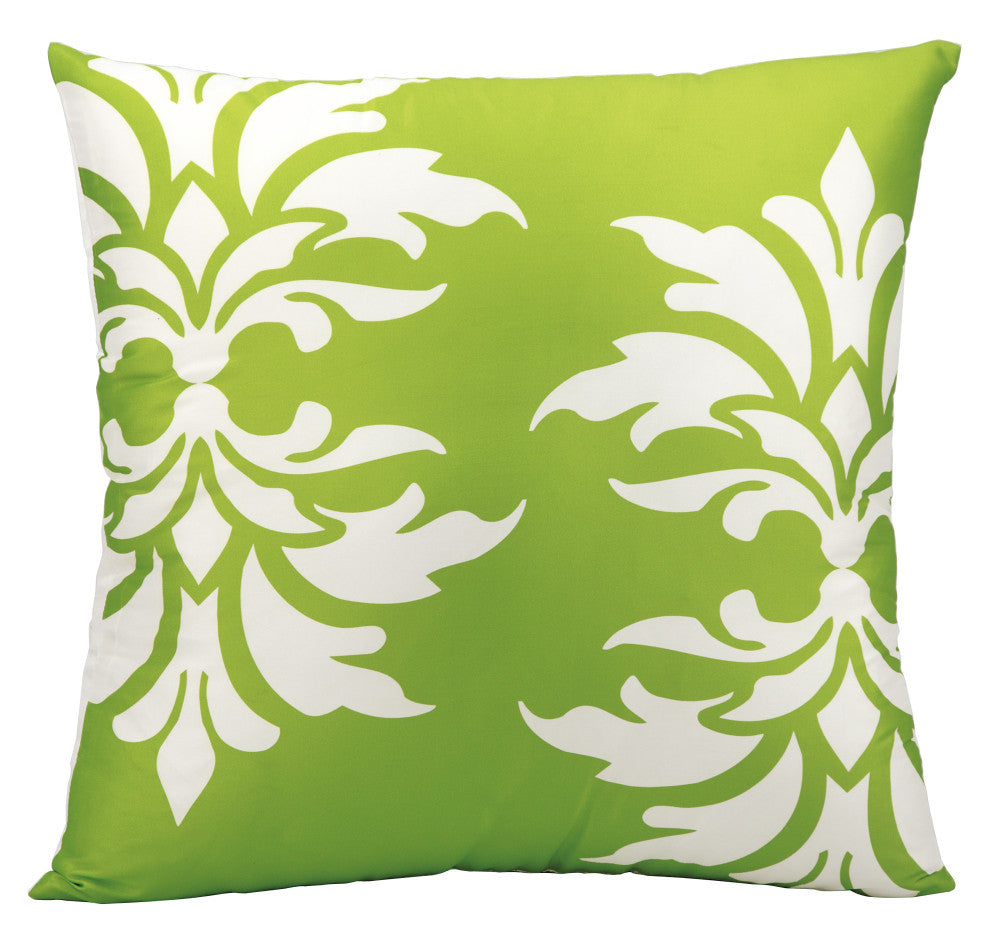 Mina Victory AS065 Throw Pillow, Apple/Green, 20" x 20"